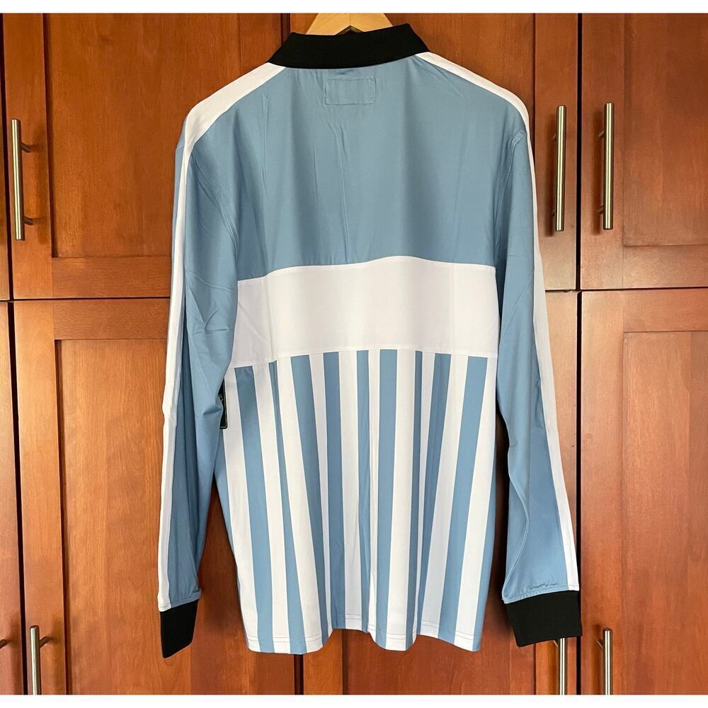 Bogey Boys Polo Shirt Striped Long Sleeve Golf Size Medium NEW - Picture 5 of 7
